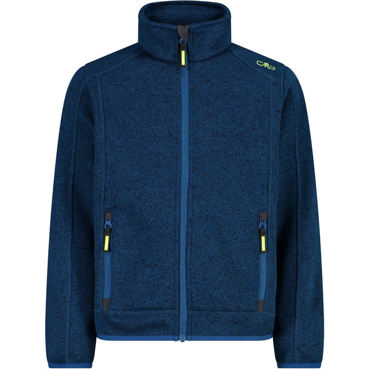 CMP Unisex Kinder Kinderjacke fleecejacke 110 Petrol-Gelb Fluo, 110 Petrol-Gelb Fluo