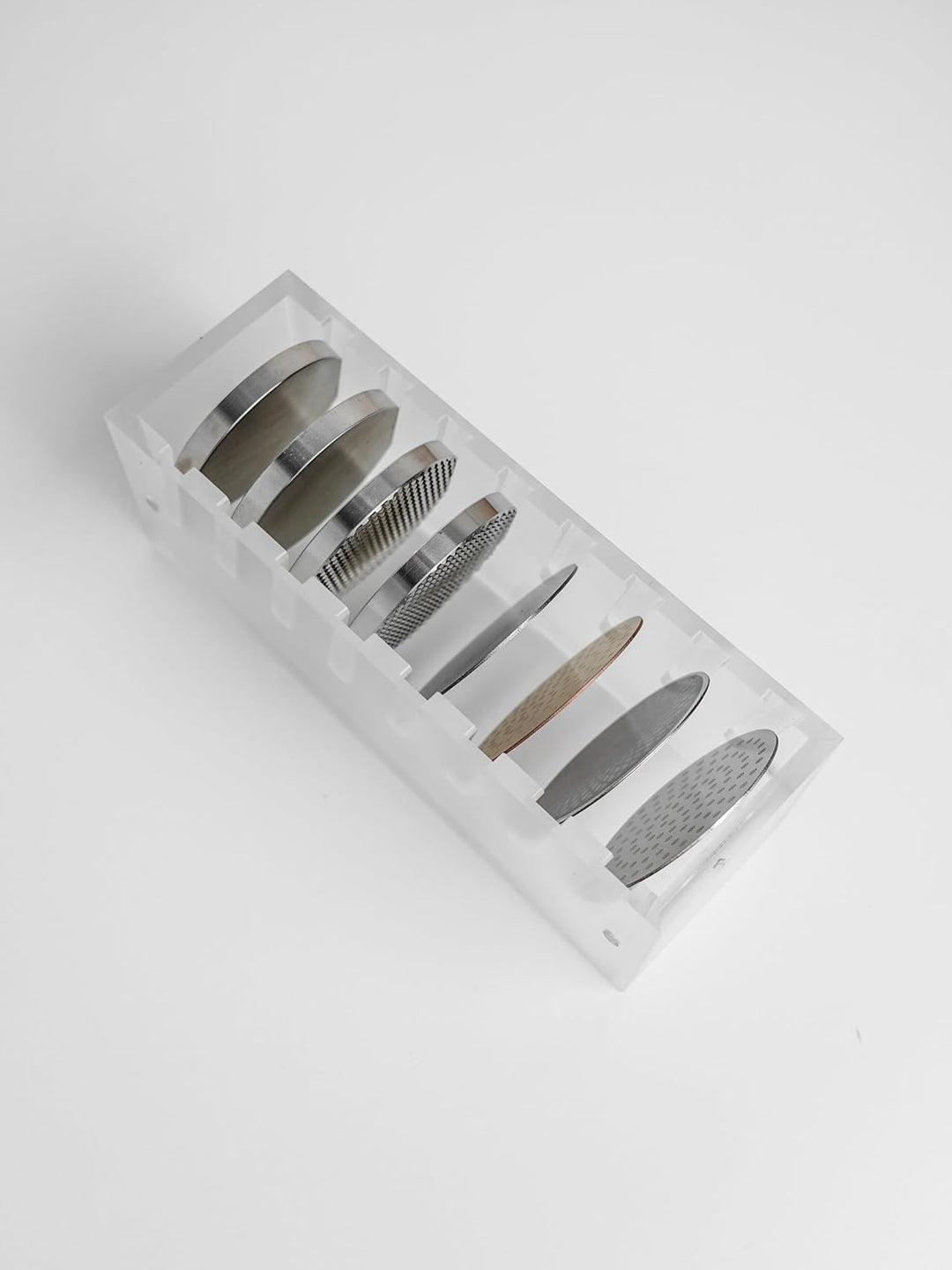 Normcore Kaffee-Utensilien-Aufbewahrungshalter, Acryl-Organizer für 8 Puck-Siebe oder Tamper-Basis,