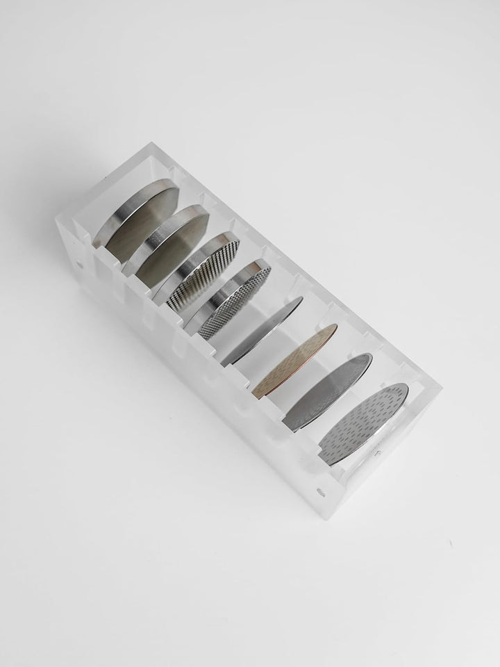 Normcore Kaffee-Utensilien-Aufbewahrungshalter, Acryl-Organizer für 8 Puck-Siebe oder Tamper-Basis,