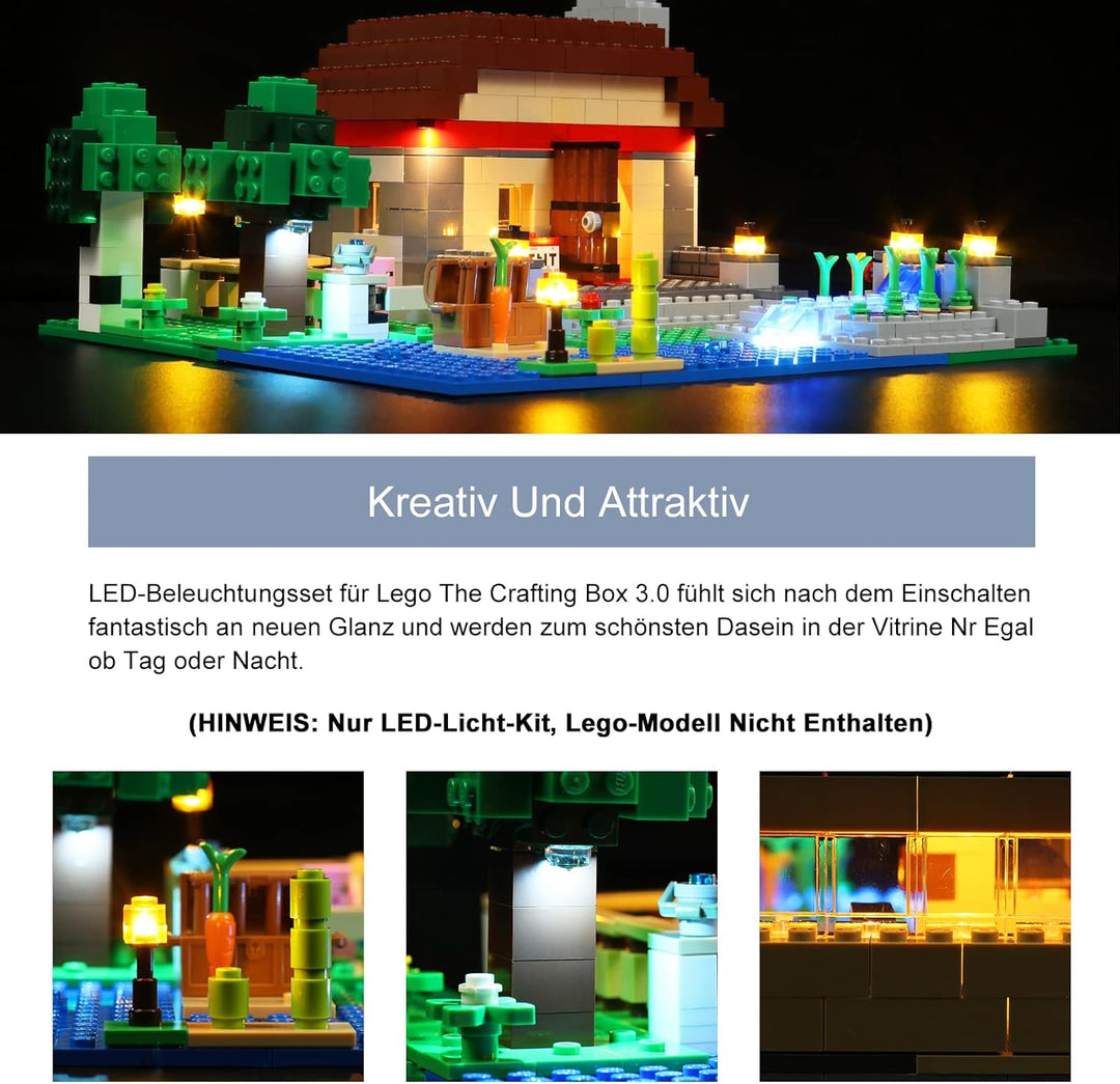 Led Licht Set für Lego 21161 Minecraft Die Crafting-Box 3.0 (Kein Lego-Modell enthalten, nur Beleuch
