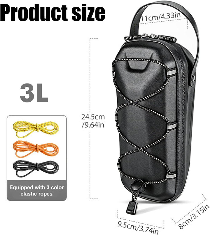 wasserdichte Lenkertasche Escooter: 3L E Scooter Tasche mit Multicolor Elastische Kordel Schnellvers