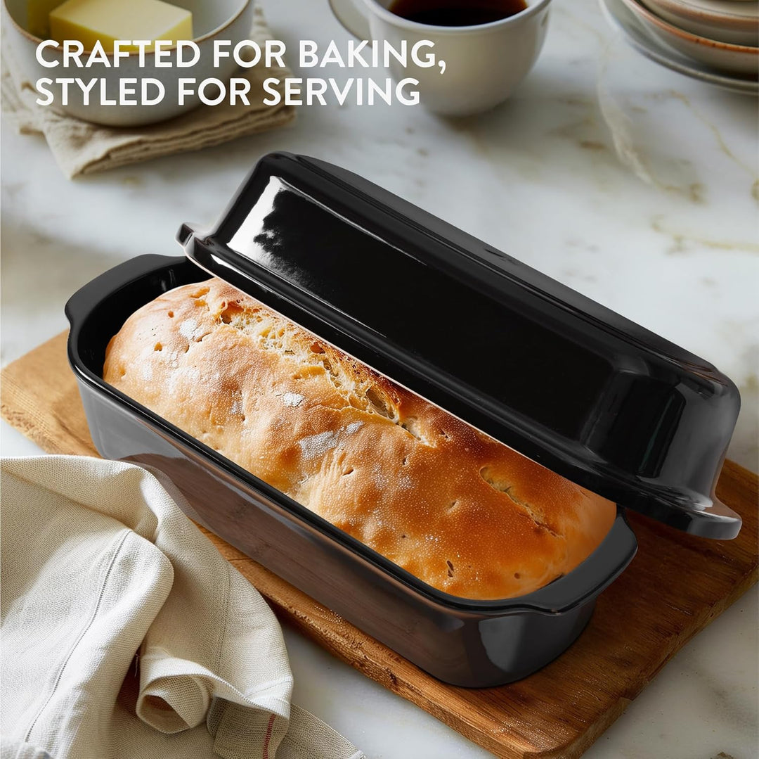 Navaris Brottopf - Toastbrot Backform - Brottopf zum Backen - Tontopf Brot - Brotbackschale - Toastb