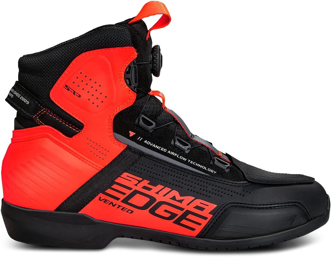 SHIMA EDGE, Motorradschuhe für Männer - Verstärkte Strassenreitschuhe mit ATOP-Verschlusssystem Vent