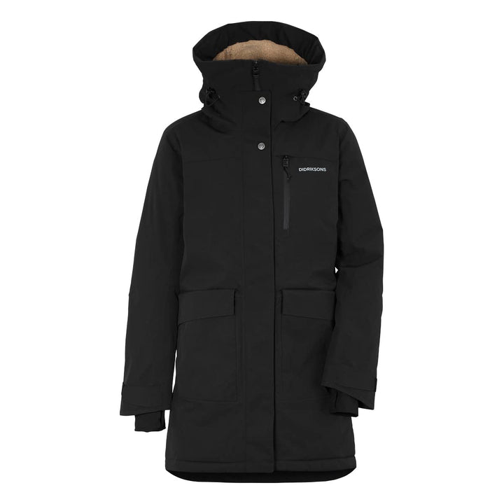 Didriksons Damen Winterjacke CIANA PARKA 2 36 Schwarz, 36 Schwarz