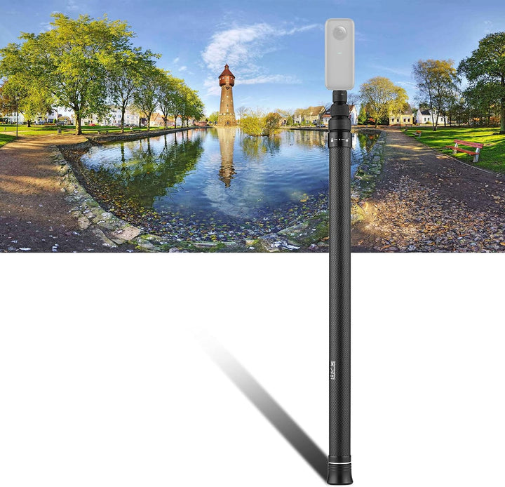 Camnoon 3 Meter / 9.8ft Kohlefaser Selfie Stick Einstellbare Verlängerungsstange mit 1/4 Zoll Schrau
