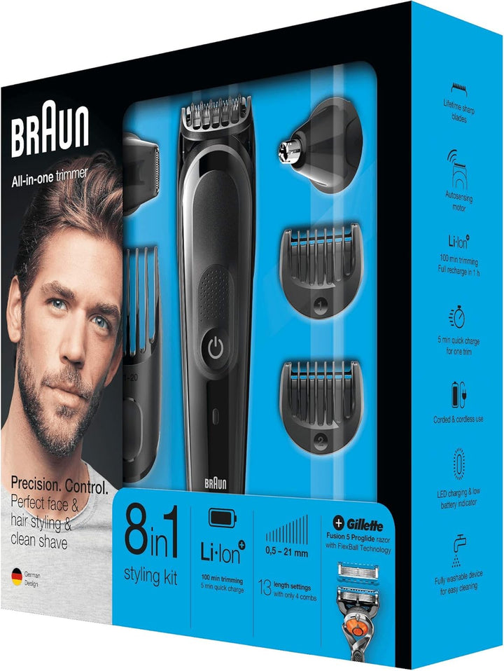 Braun MGK 5060 MultiGrooming Kit 8-in-1-Trimmer schwarz/grau
