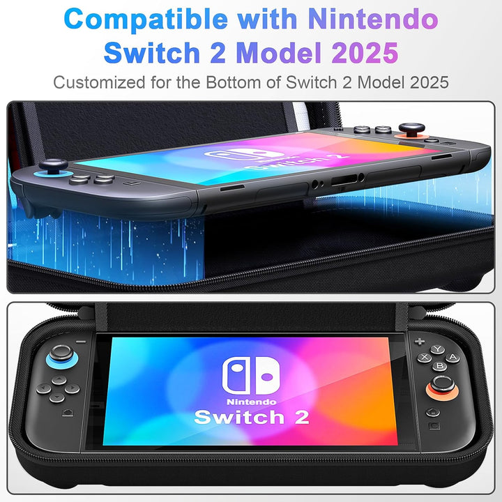 daydayup Tasche Kompatibel mit Nintendo Switch 2-Konsole, Harte Tragetasche Hülle Case für die Ninte