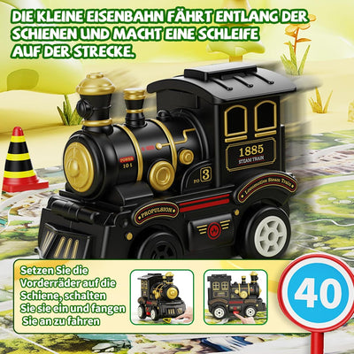 DIY Puzzle Bahn Auto-Vorwärts Zug Spielzeug 12 pcs Grosses Puzzle mit 4 Routen Spielzeugauto Autoren