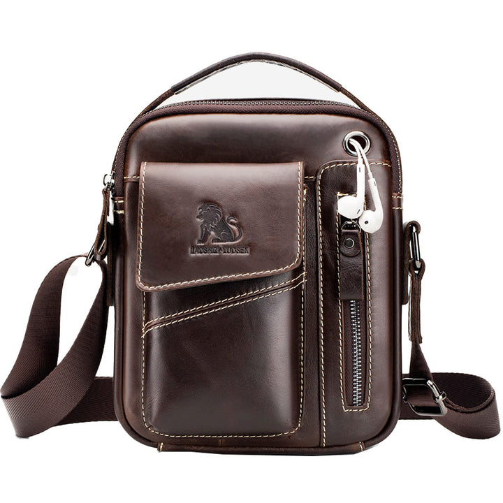 Einyniuer Herren Umhängetasche Mode Crossbody Tasche Leder Schultertasche Herrentasche Vintage für A