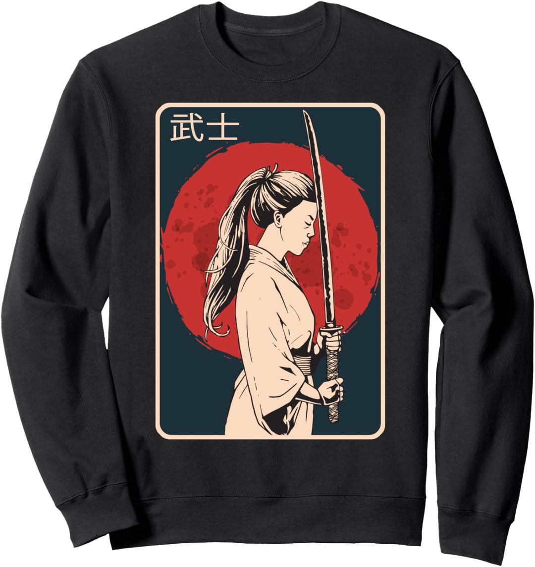Antike japanische Geisha Samurai - Japanische Kriegerin Sweatshirt