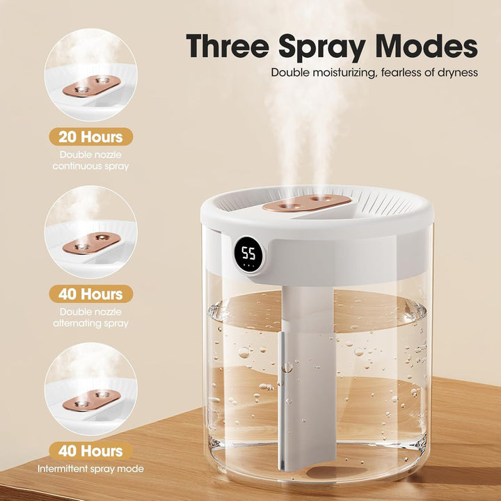 Luftbefeuchter Schlafzimmer, 2L Auto Diffuser Humidifier für Home Babys Office Pflanzen, 36dB Leiser