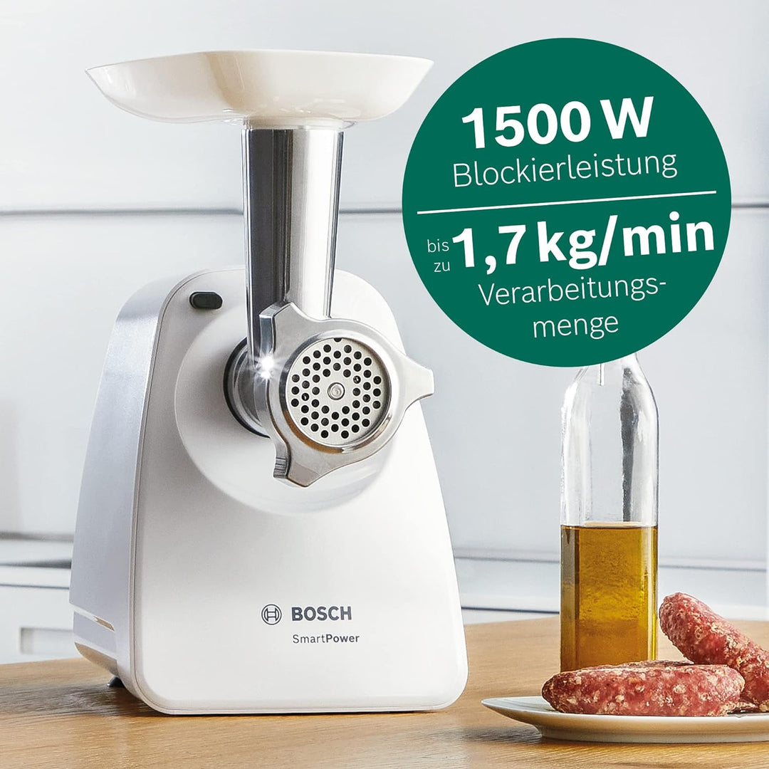 Bosch Elettrodomestici Fleischwolf bosch MFW2500W, Kunststoff, Weiss 350 W