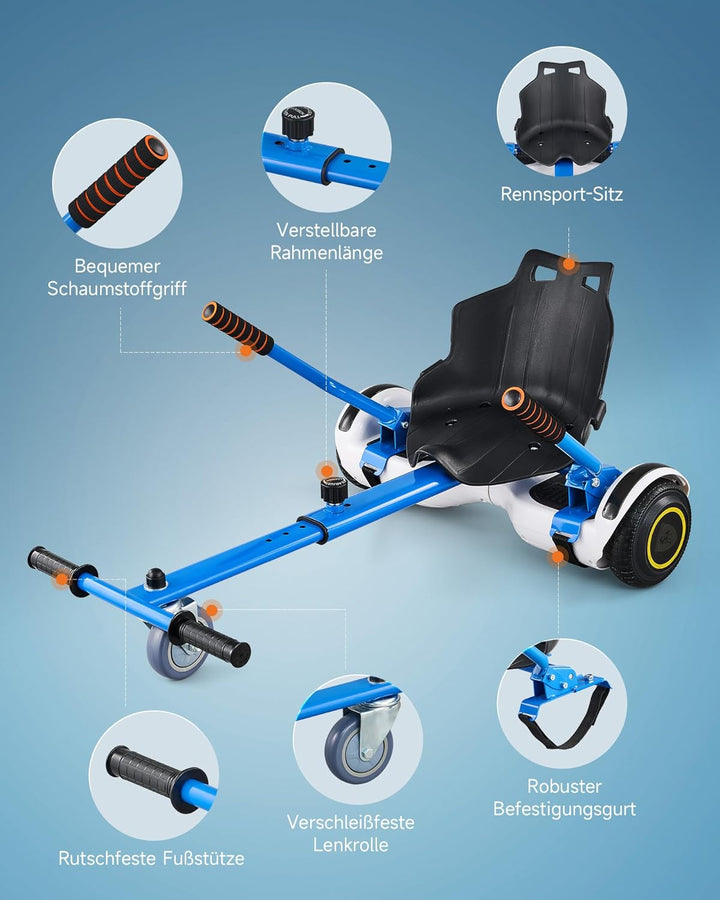 CO-Z Hoverboard Sitz Hoverkart Gokart Sitz für 6,5 Zoll 8,5 und 10 Zoll Hoverboards Sitzscooter Sitz