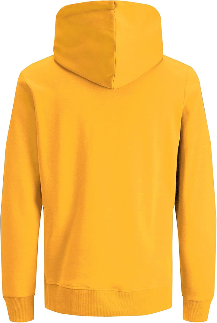 JACK & JONES Male Kapuzenpullover Einfarbig Kapuzenpullover XS Golden Orange, XS Golden Orange