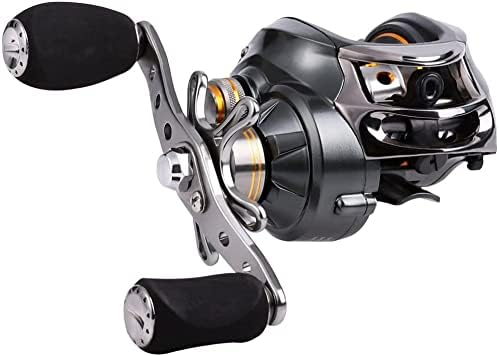 Sougayilang Baitcasting Angelrolle mit 11+1 abgeschirmten Lagern, Magnetische Bremse System Angelrol