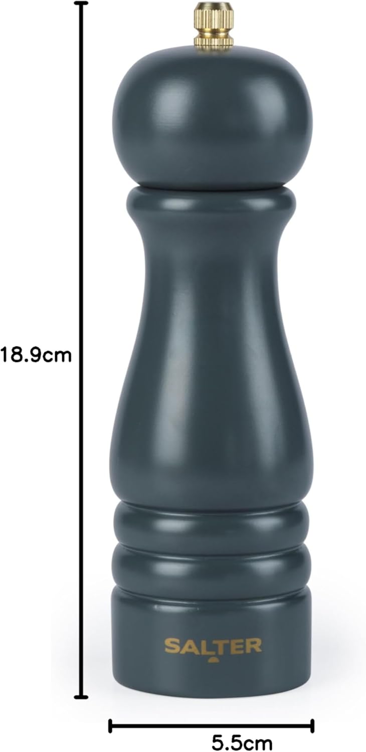 Salter Olea Salz- & Pfeffermühle – Universalmühle mit Keramikmahlwerk, durch Drehen mahlbar, einstel