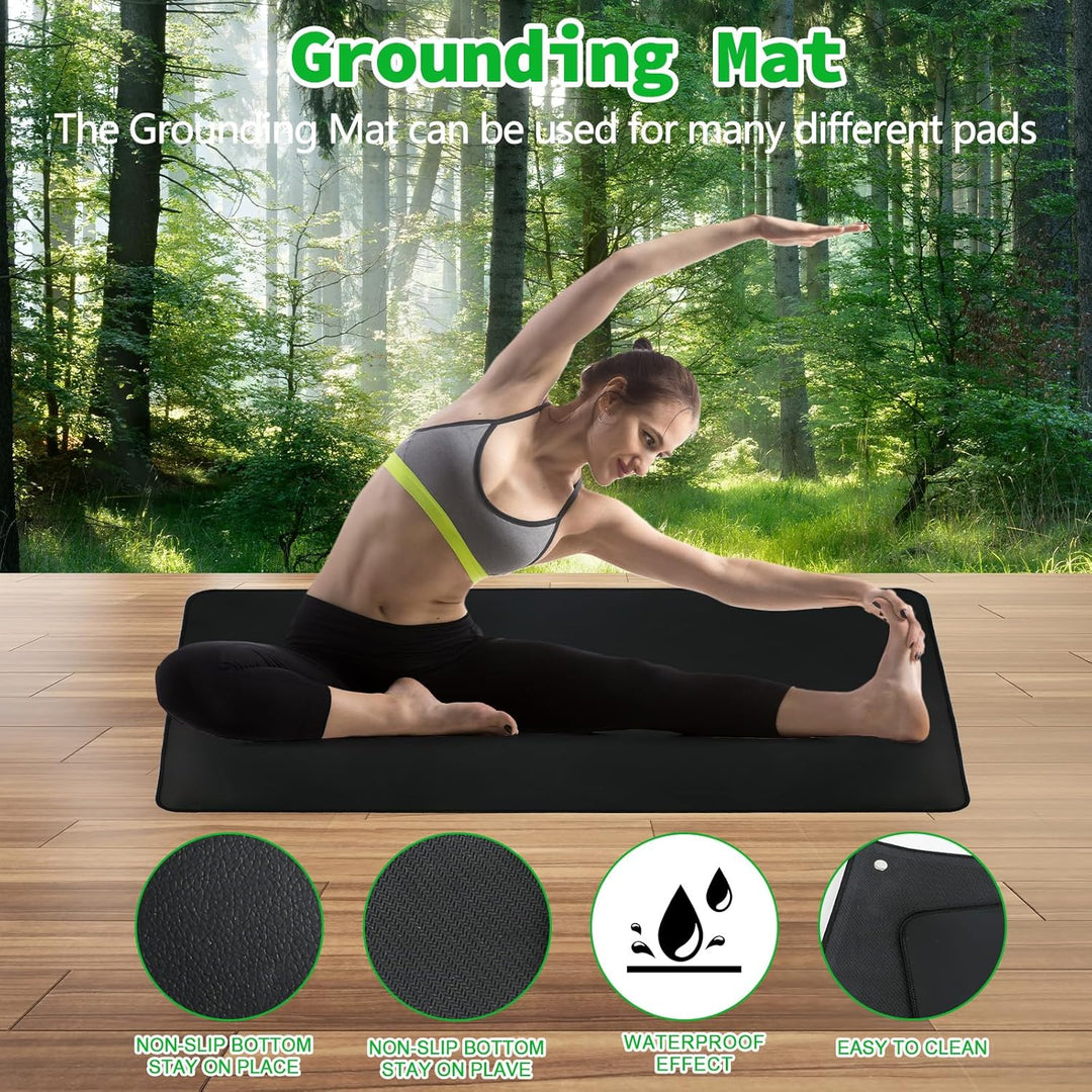 Erdungsmatte mit EU Kabel, Grounding Mat for Earthing, Erdungsmatten-Set für Besseren Schlaf, Ground