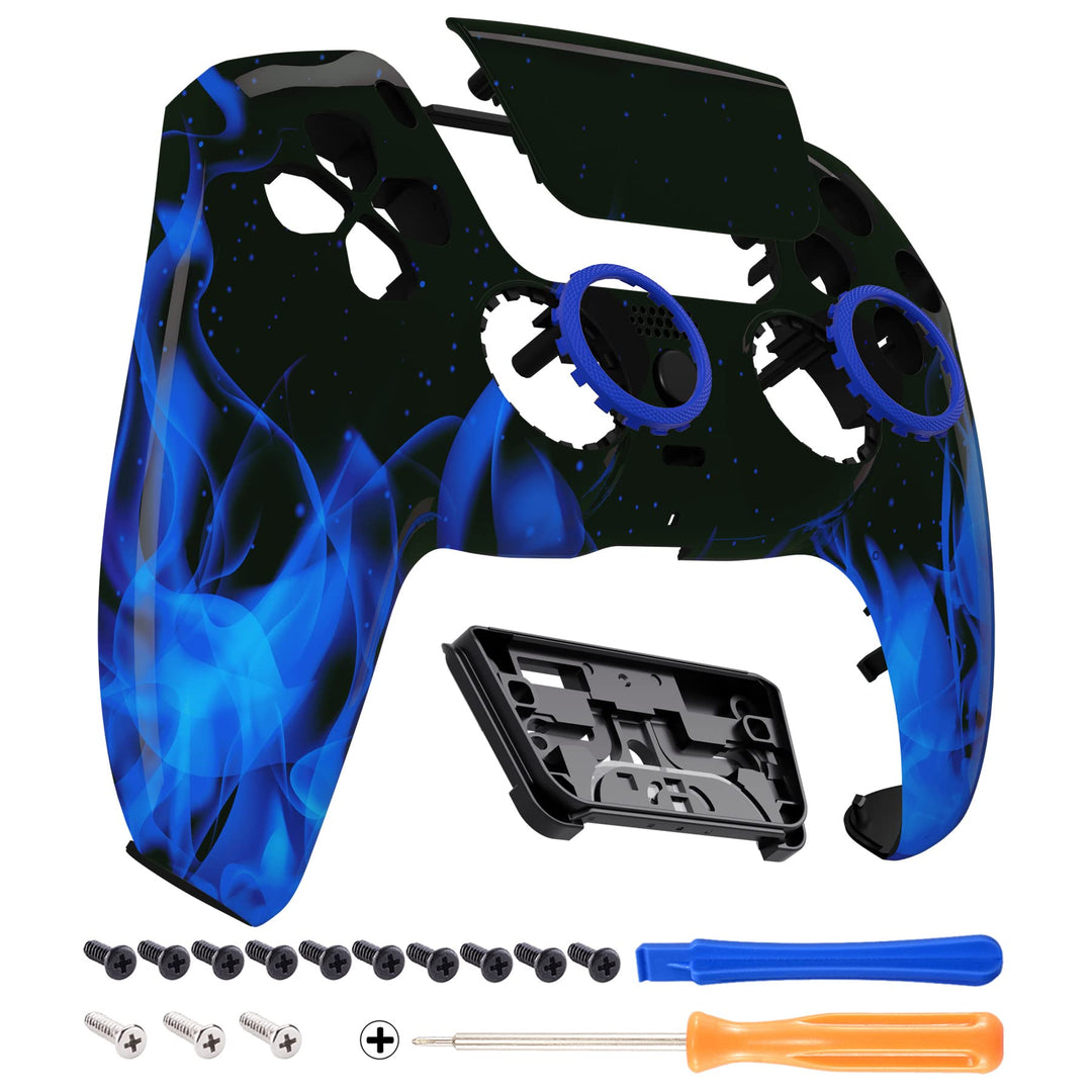 eXtremeRate Luna Re-Design Front Hülle für ps5 Controller BDM-010/020/030/040/050, Ersatzgehäuse&Tou