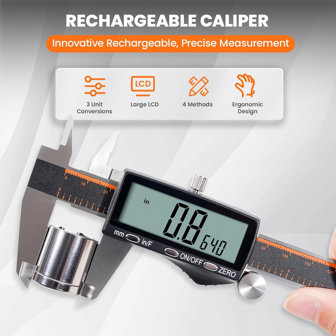 Messschieber Digital 150mm 6 Inch-Rechargeable, 6 Inch-Rechargeable