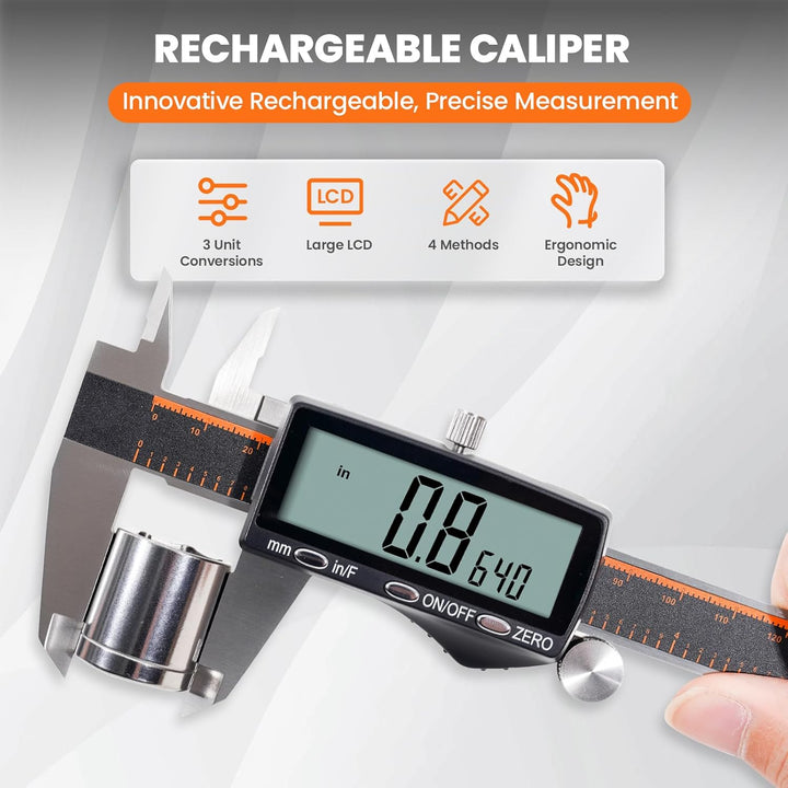 Messschieber Digital 150mm 6 Inch-Rechargeable, 6 Inch-Rechargeable