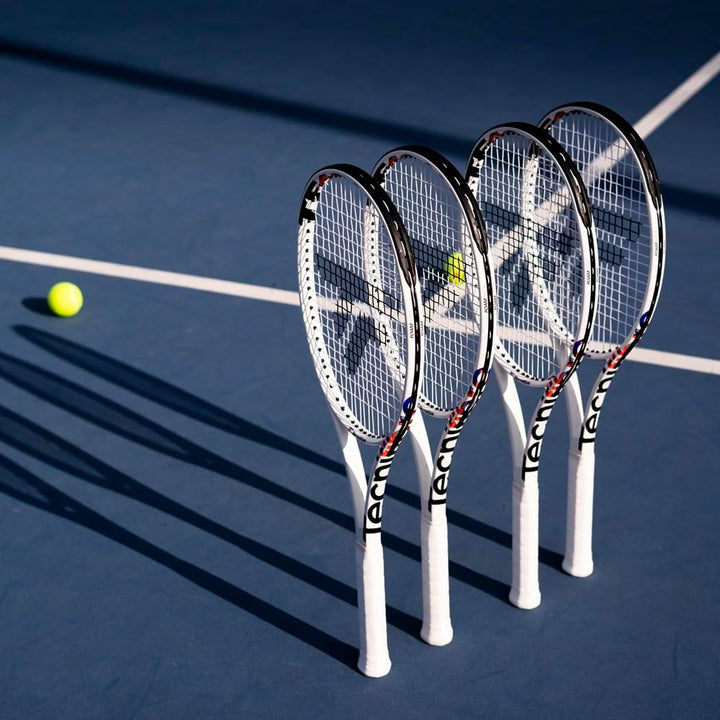Tecnifibre Tf-40 305 G (16X19) unbesaitet 305g Tennisschläger Turnierschläger Weiss - Schwarz 4_1/4,