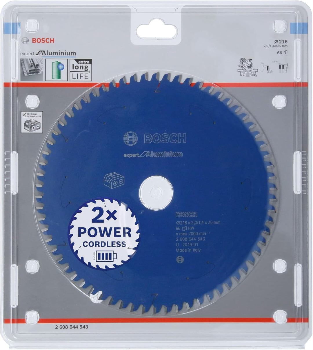 Bosch Professional 1x Kreissägeblatt Expert for Aluminium (Aluminium, Sägeblatt Ø 216 x 30 x 2 mm, 6