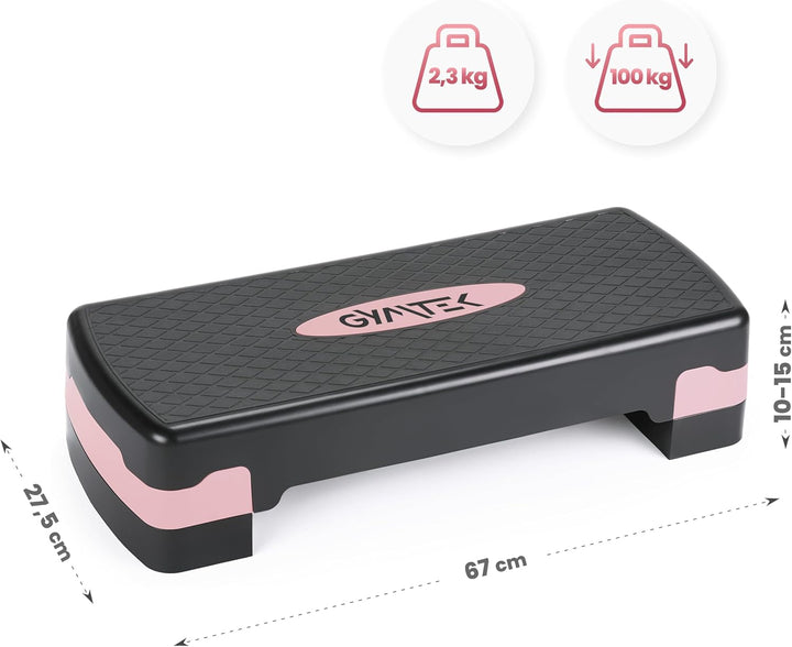 Queenfit Step für Aerobic - Ihr anpassbares Fitnessgerät für zuhause 2-stufig, 2-stufig