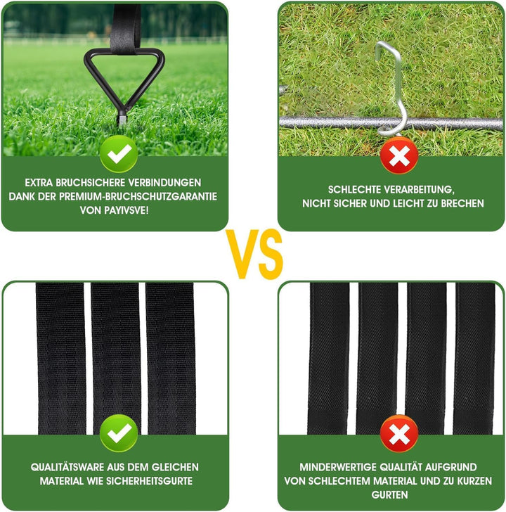Bodenanker Trampolin 6 Pack | Heavy Duty Erdanker zum Einschrauben für Trampoline Withstand High Win