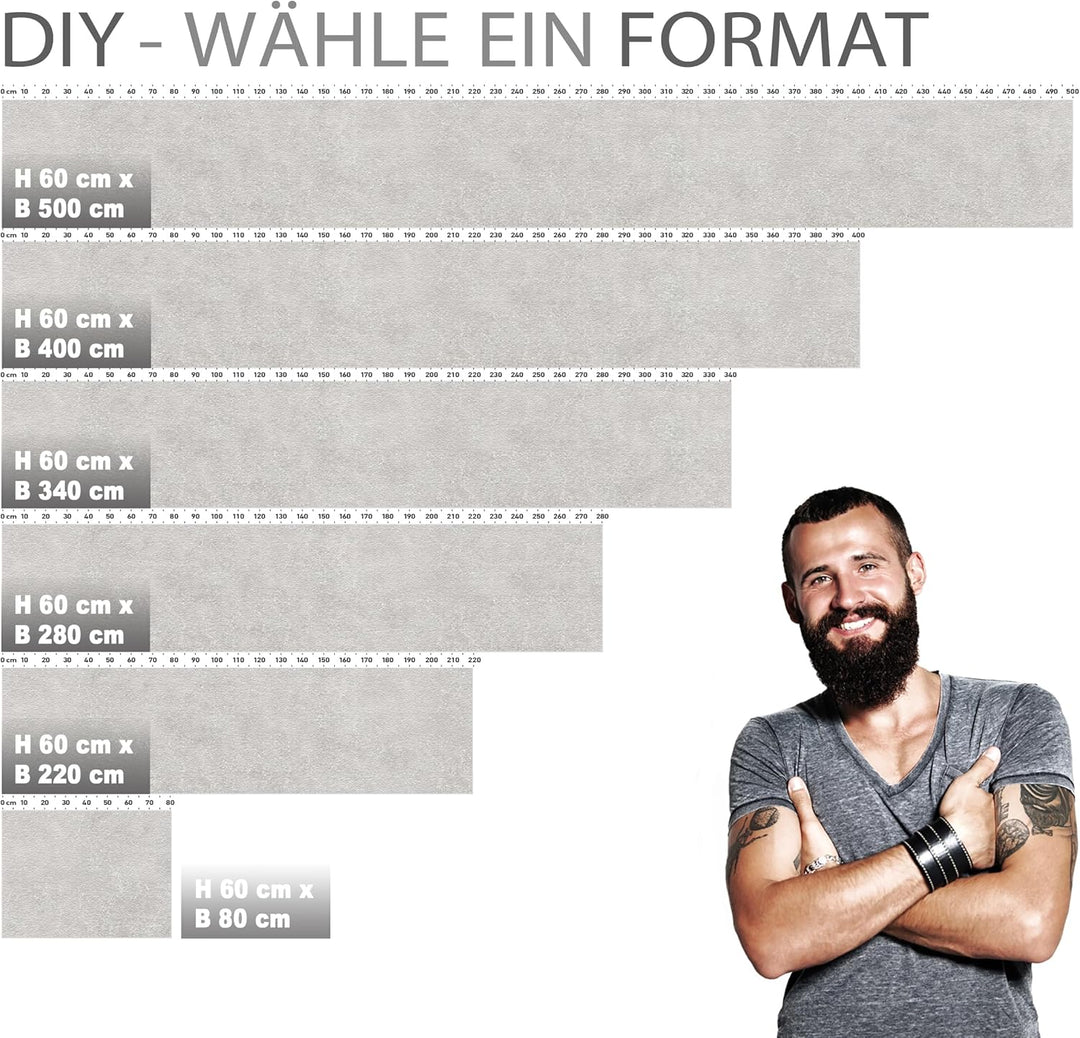 StickerProfis Küchenrückwand selbstklebend Glasoptik - Beton - 1.8mm, Versteift, alle Untergründe, H