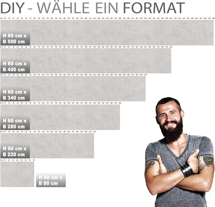StickerProfis Küchenrückwand selbstklebend Glasoptik - Beton - 1.8mm, Versteift, alle Untergründe, H
