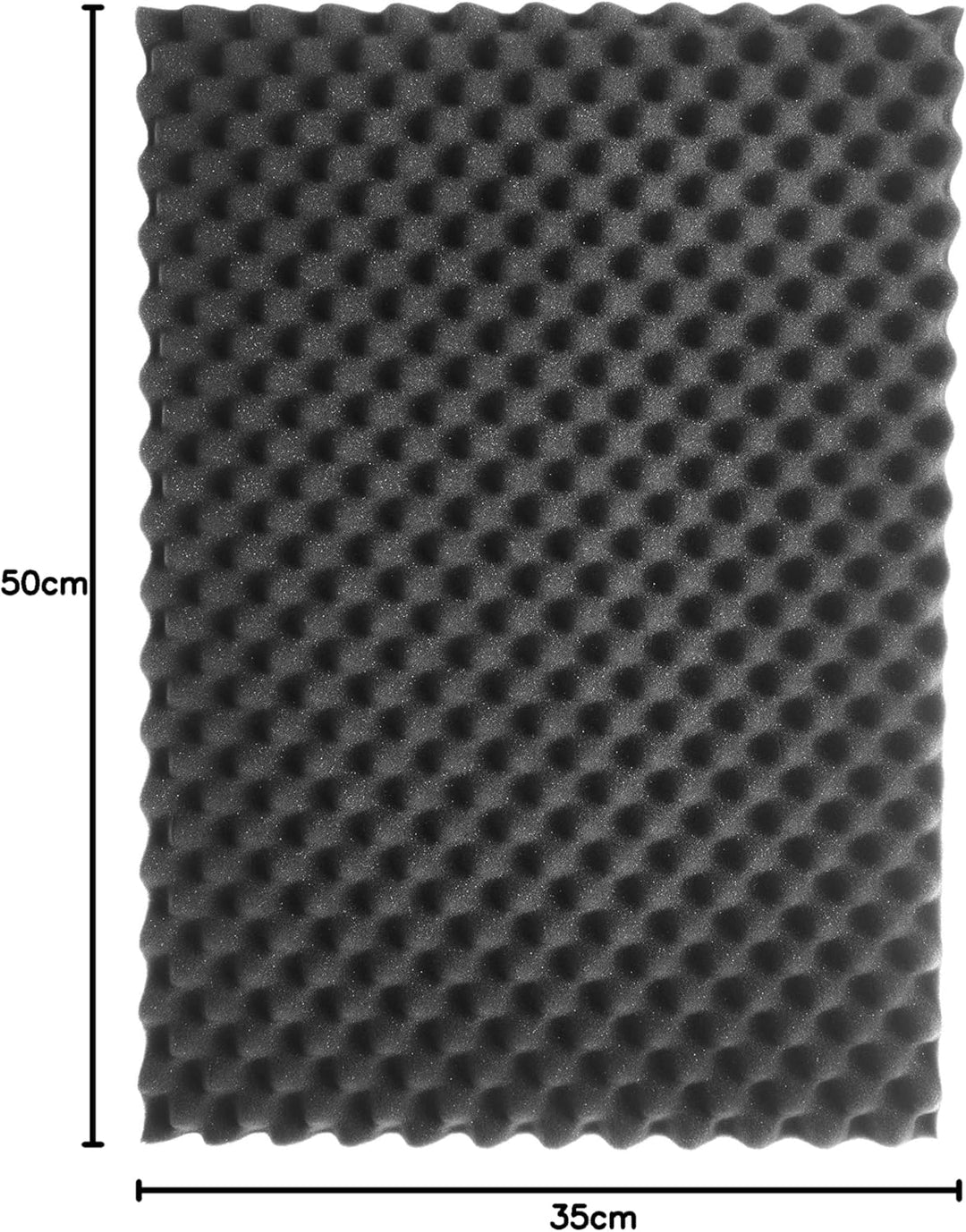 SCHAUMEX ® Noppenschaumstoff 50x30x5cm - Akustik Schaumstoff, Akustikschaumstoff, Dämmung für Tonstu
