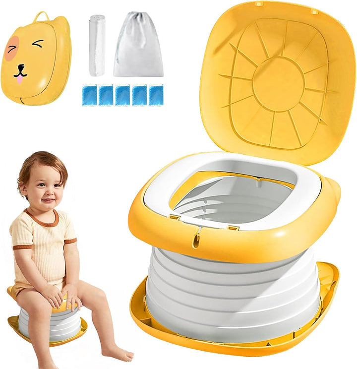 Faltbarer Toilettensitz für Kinder, Reisetöpfchen für Auto, Outdoor & Indoor, Praktisch für Camping