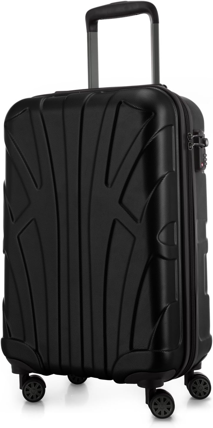 suitline Handgepäck Hartschalen-Koffer Koffer Trolley Rollkoffer Reisekoffer, TSA, 55 cm, ca. 34 Lit