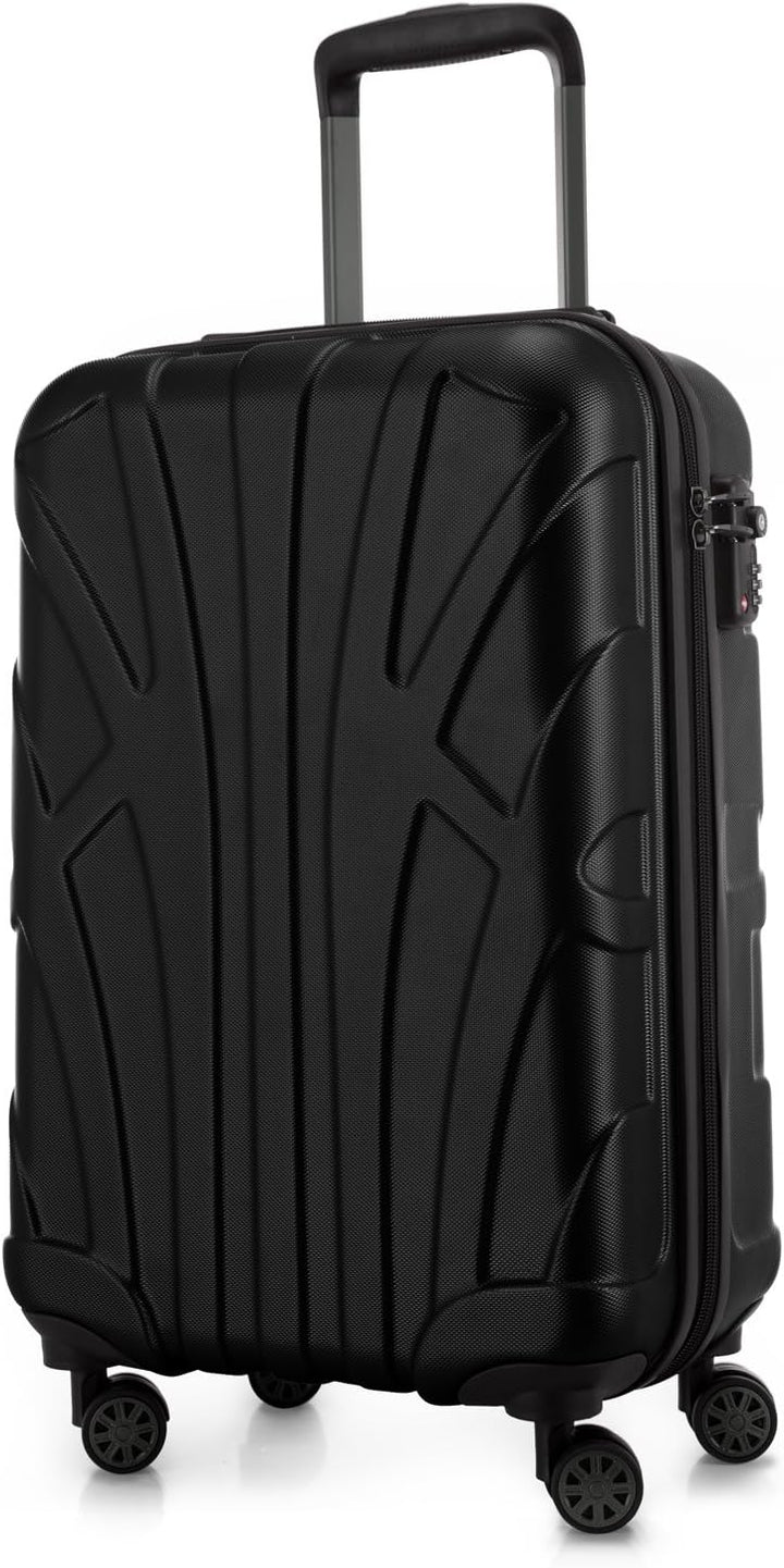 suitline Handgepäck Hartschalen-Koffer Koffer Trolley Rollkoffer Reisekoffer, TSA, 55 cm, ca. 34 Lit