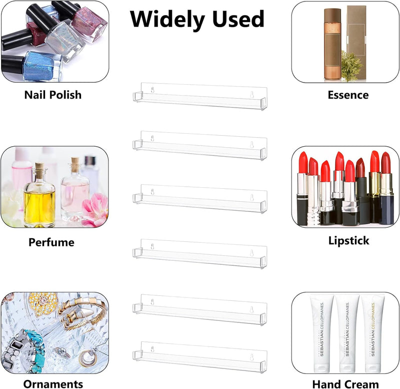 AMEITECH Nagellack-Halter aus Acryl, transparent, Wandmontage, für 90 Flaschen, Nagellack-Organizer