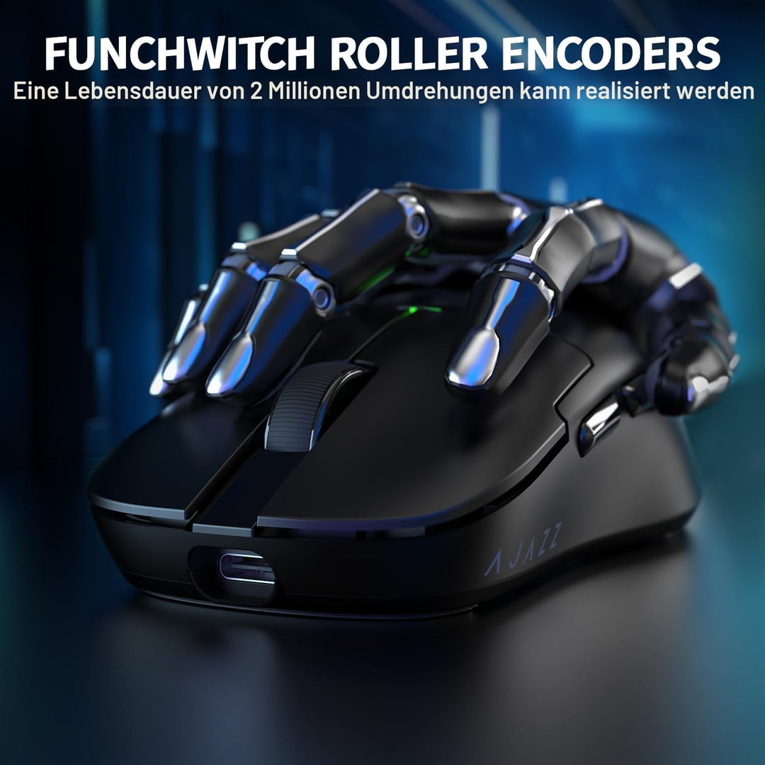 AJAZZ AJ159P SUPERLIGHT Kabellose Gaming-Maus mit Magnetischer Ladestation, Ultraleicht 56g, Pixart