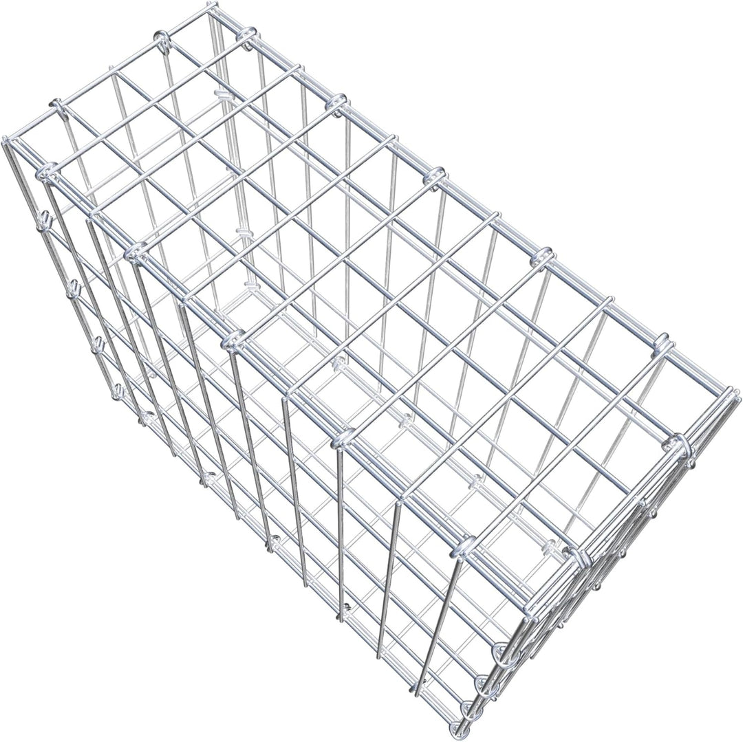 GABIONA - Gabione LxHxT: 50 x 40 x 20 cm - Gabionenmauer für Steine ab 45mm Körnung - Maschenweite 5