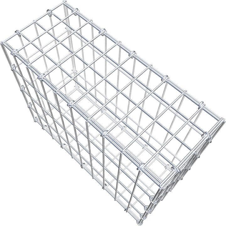 GABIONA - Gabione LxHxT: 50 x 40 x 20 cm - Gabionenmauer für Steine ab 45mm Körnung - Maschenweite 5