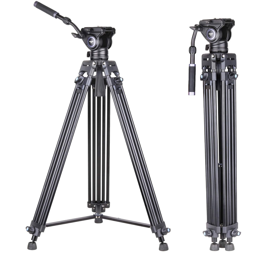 INNOREL VT80 Professionelles Video Stativ System, 185cm/63 Zoll Hochleistungs Aluminium Doppelrohrst
