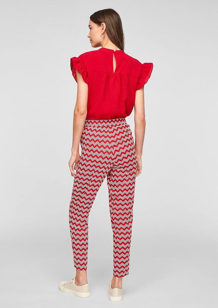 s.Oliver Damen 120.10.104.10.100.2064229 Bluse 40 Rot, 40 Rot