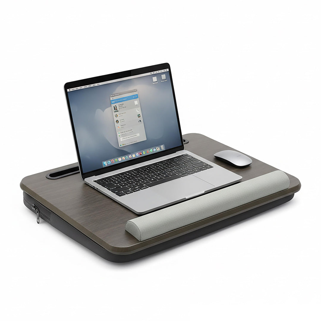 Relaxdays Laptopkissen mit Tasche, BxT: 43 x 32 cm, Handyhalterung, Handballenauflage, Laptop Knieta