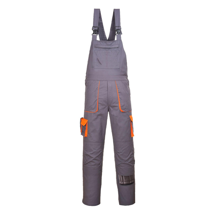 Portwest TX12 Herren Texo Kontrast Latzhose Arbeitslatzhose Grau XS, Grau XS