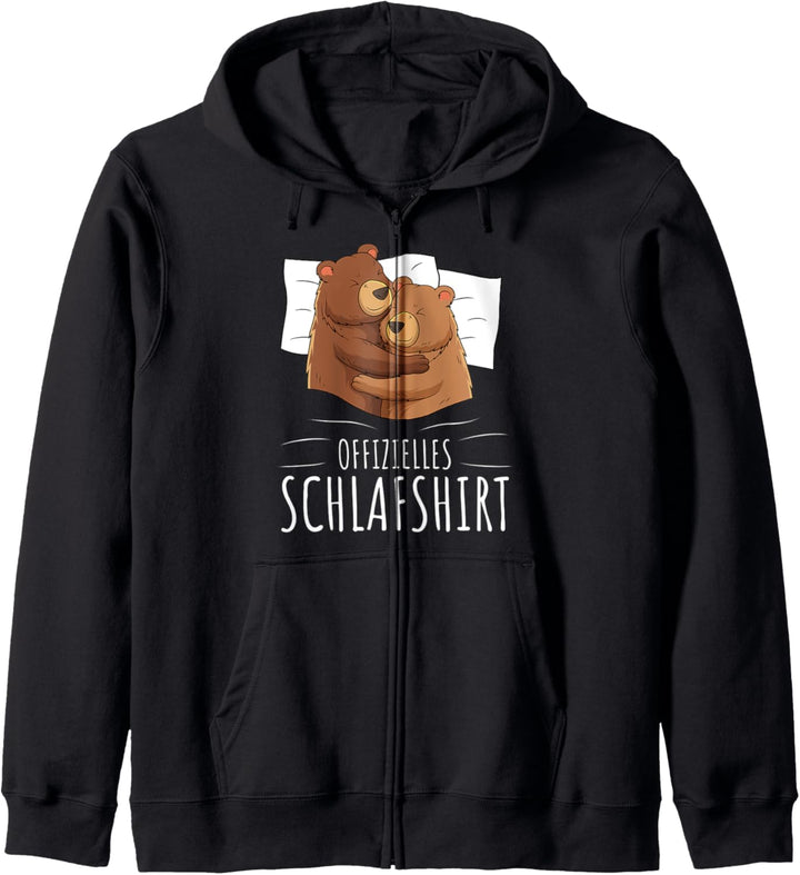 Offizielles Schlafshirt Bär Grizzly Braunbär Kapuzenjacke