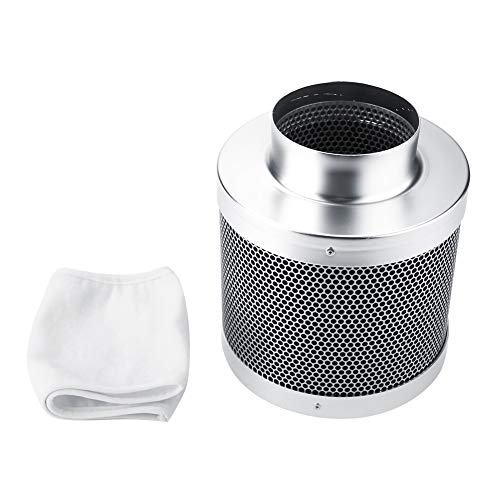 Aktivkohlefilter Edelstahl Kohlefilter Aktivkohle Filter, 4 Zoll, 200 mm, Kohlefilter, geruchshemmen