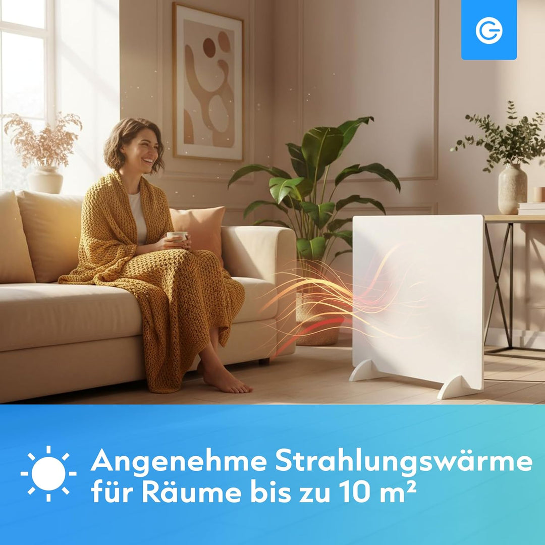 Silvergear® Infrarotheizung Standgerät 425W | Infrarotheizung Energiesparend | Infrarot Heizung Heiz