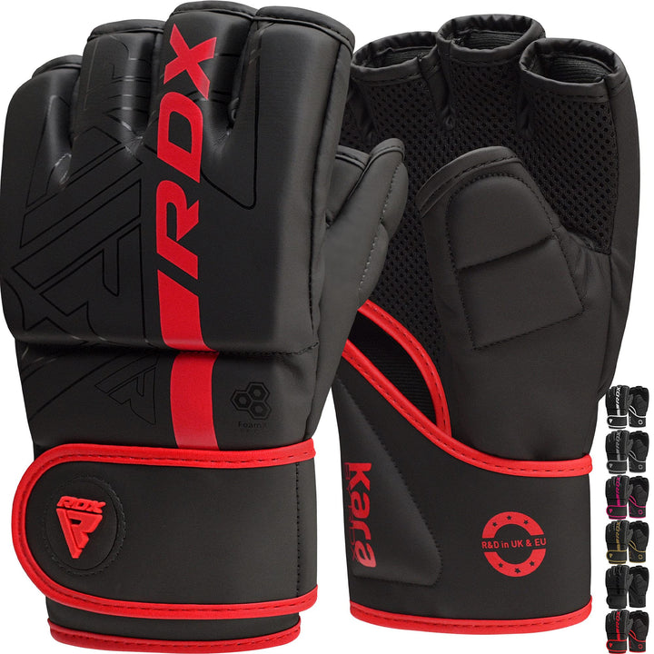 RDX Profi MMA Handschuhe Training, Kara Maya Hide Leder, Sparring Grappling Kampfsport Kickboxen Sch
