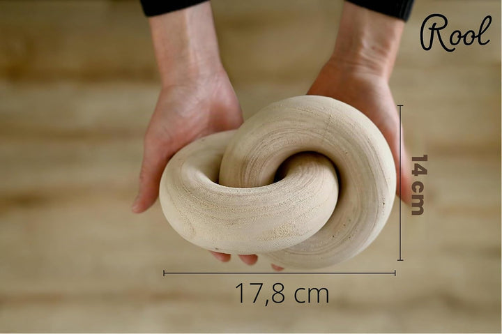 Rool Couchtisch-Dekoration, Holzknoten-Dekoration, Holzkette, Gliederdekoration, Couchtisch, Bücher,