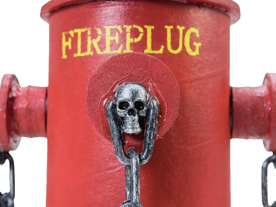 Halloween Feuerhydrant, 28x13x13cm | Animierter Hydrant mit Licht- Sound-, und Bewegungseffekten