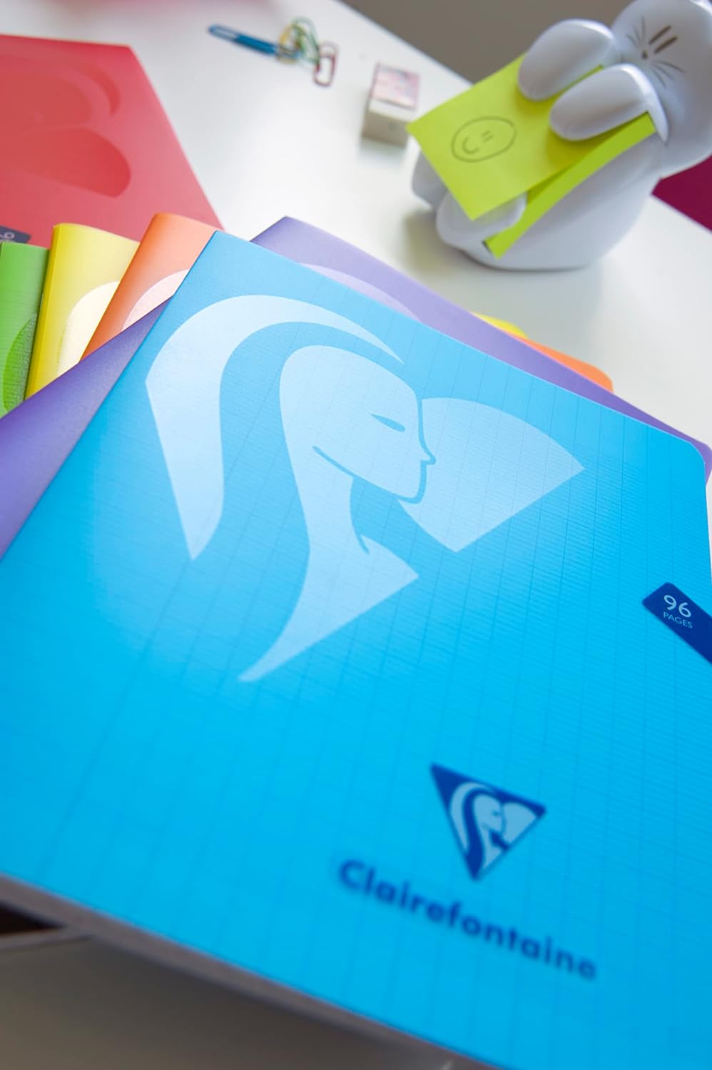 Clairefontaine 393362C - Packung mit 10 Heften Mimesys DIN A4+, 24x32cm, 48 Blatt kariert, 90g, Einb