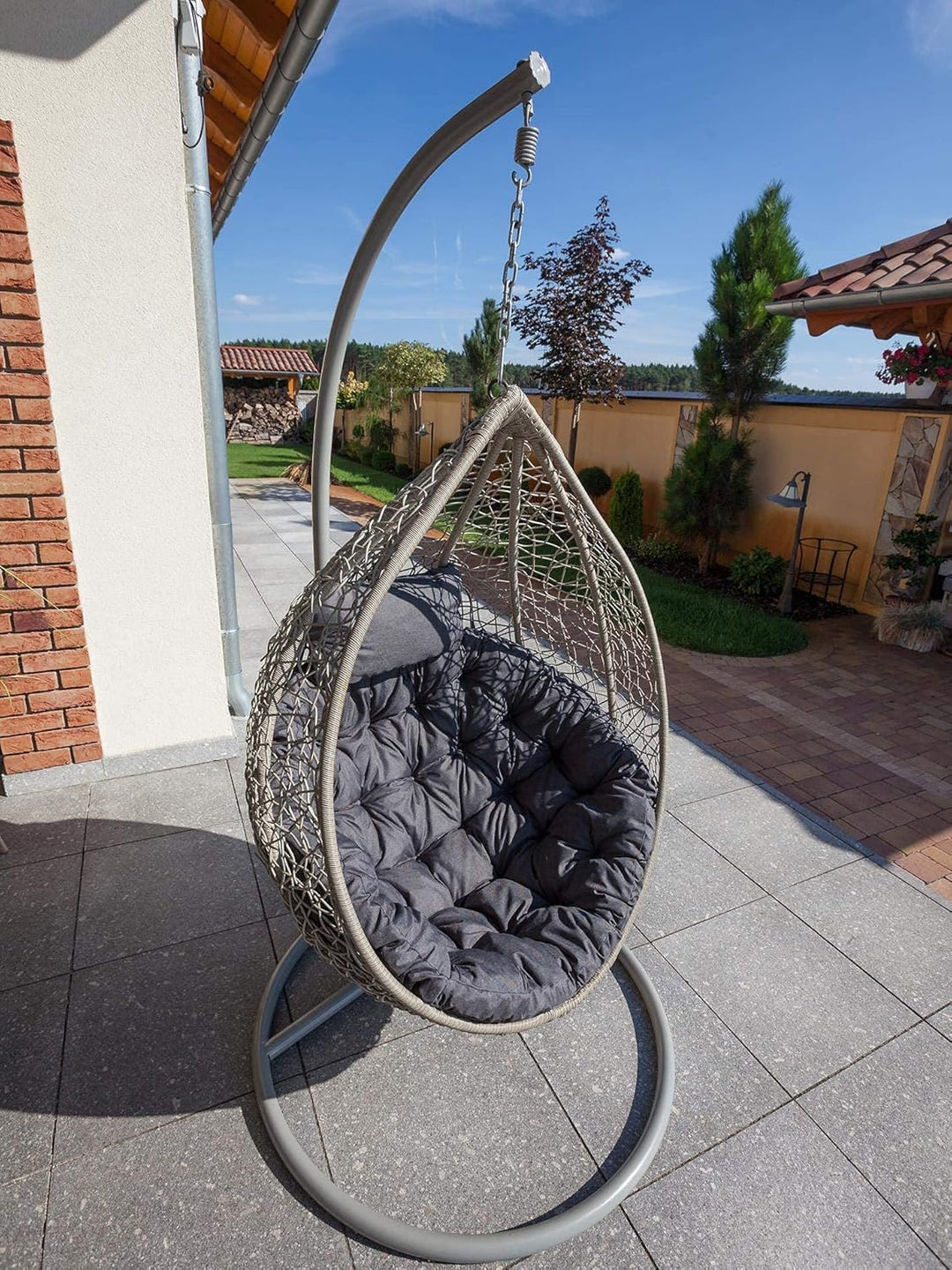 PillowPrim Hängesessel Kissen, Auflage für Polyrattan/Rattan Hängeschaukel, Polster, Hängekorb, Scha